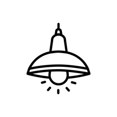 hanging lamp icon vector trendy flat design