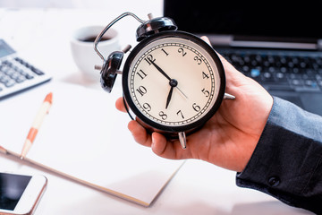 Business on time concept. Fresh start of the day and ready to work.