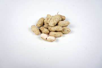 peanuts isolated on white background