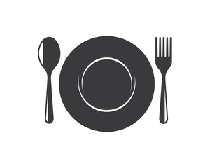 fork,spoon logo vector illustration