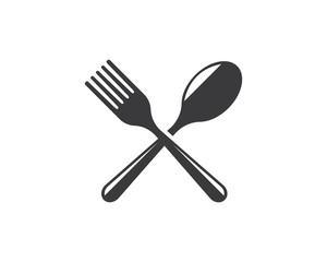 fork,spoon logo vector illustration