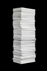 paper stack on the black background - 280757542