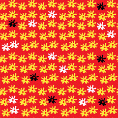 small flower seamless pattern vector on black  background simple and modern textile design