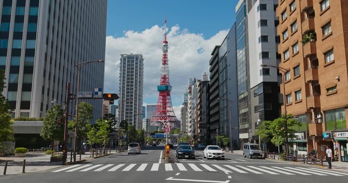 Tokyo tower in the city