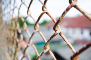 Rustic fence Giving the feeling of loneliness and blame