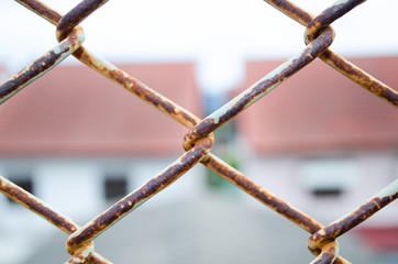 Rustic fence Giving the feeling of loneliness and blame