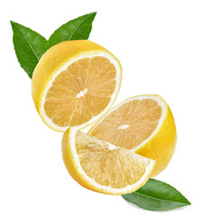 Lemon isolated on white  background.