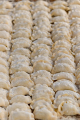 Dumplings on the board prefabricated