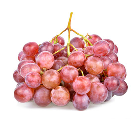 Purple grapes isolated on white