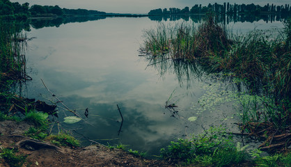 Cloudy sky in autumn morning