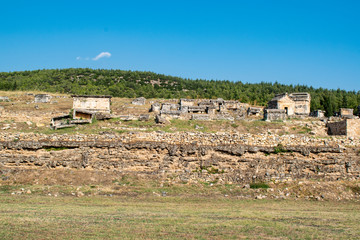 Turkey: tombs of the 1st and 2nd century AD in the North Necropolis of Hierapolis (Holy City), the ancient city located on hot springs in classical Phrygia whose ruins are near Pamukkale