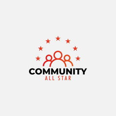 Obraz premium Community logo design template vector isolated