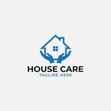 House care logo design template vector isolated