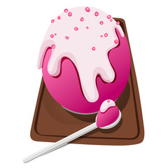 This is a vector file of Kakigori or Bingsu or Shave ice