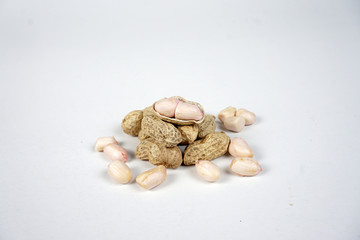 pistachio nuts isolated on white background