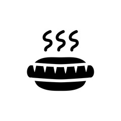 hot dog icon vector flat design