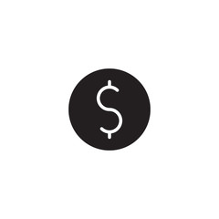 flat coin, earning, pay glyph icon symbol sign, logo template, vector, eps 10