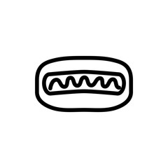 hot dog icon vector flat design
