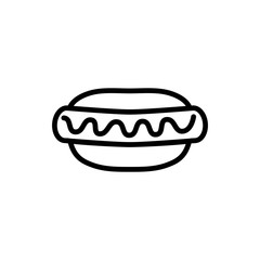 hot dog icon vector flat design