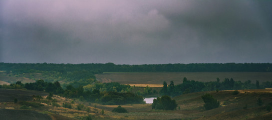 Cloudy sky in autumn morning