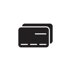 Obraz premium flat glyph credit card icon symbol sign, logo template, vector, eps 10