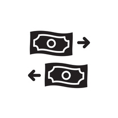 flat glyph trading money icon symbol sign, logo template, vector, eps 10