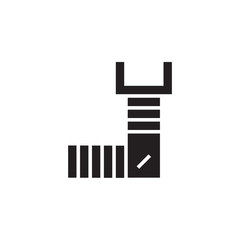 flat glyph robot machine, clip art, cyborg icon symbol sign, logo template, vector, eps 10