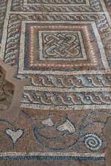 Turkey: the mosaics on the floor of the south nave of the Church of Laodicea, ancient city on the river Lycus, one of the Seven churches of Asia addressed by name in the Book of Revelation