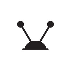 flat glyph black antenna single icon symbol sign, logo template, vector, eps 10