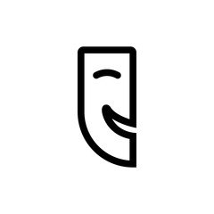 Theater outline icon illustration isolated vector sign symbol