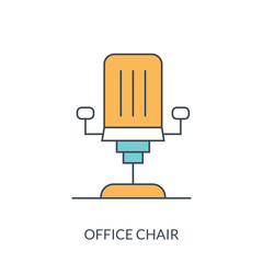 Office chair line icon 