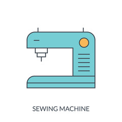 Vintage sew machine icon. Outline vintage sew machine vector icon for web design isolated on white background