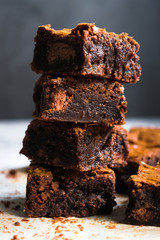 chocolate brownie close up