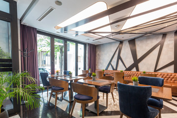 Interior of a modern hotel  lounge cafe bar restaurant