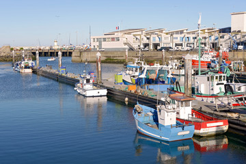 Fishing harbor of La Turballe, a commune in the Loire-Atlantique department in western France