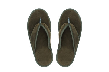 Spa flip flop slippers isolated on white background