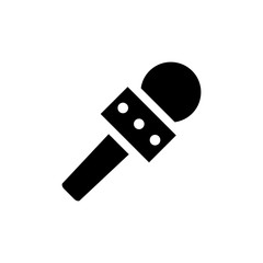 microphone icon vector flat design