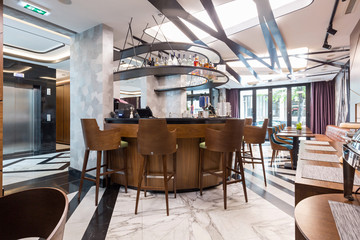 Interior of a modern hotel  lounge cafe bar restaurant