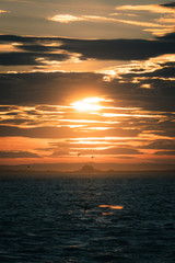 Sunset over Lindisfarne and the Holy Island