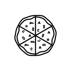 pizza icon vector flat design