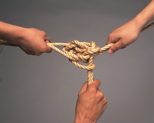 hand with rope