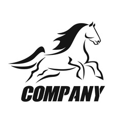 Modern horse logo. Vector illustration.