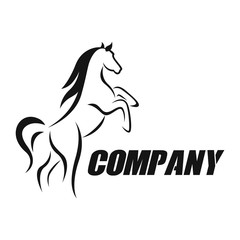 Modern horse logo. Vector illustration.