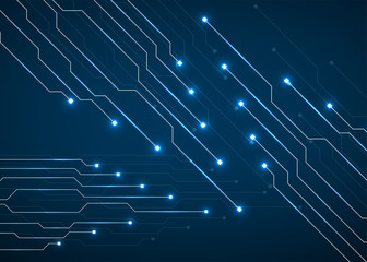 Abstract technology background with circuit board. Hi-tech