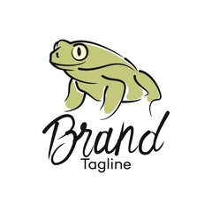 Modern Frog logo. Vector illustration.