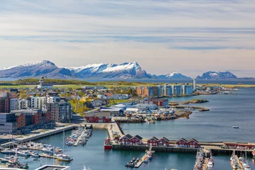 Foto op Canvas Norwegian City Bodo Aerial View, Norway. © Dmitry Pistrov
