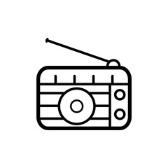 radio tape record icon vector template design