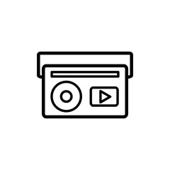 radio tape record icon vector template design