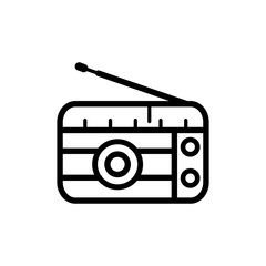 radio tape record icon vector template design