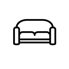 sofa icon vector trendy flat design